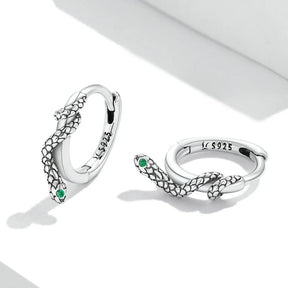 Brincos de Prata 925 em Forma de Serpente – Poder e Elegância para Mulheres Únicas