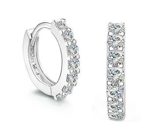 Brincos Argola de Prata 925 com Zircônia - Elegância Sem Fim para Mulheres Especiais