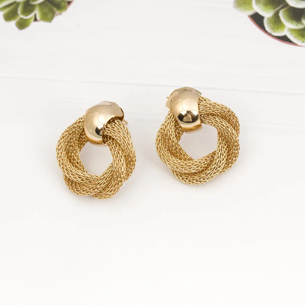 Brincos Trançados Vintage – Elegância Intemporal para Mulheres